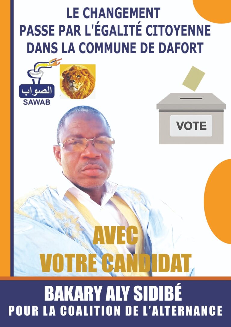 Commune Dafort : Programme électoral 2023 du Candidat Bakary Ali Sidibé