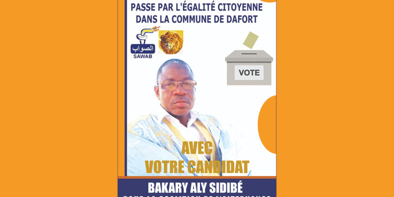 Commune Dafort : Programme électoral 2023 du Candidat Bakary Ali Sidibé